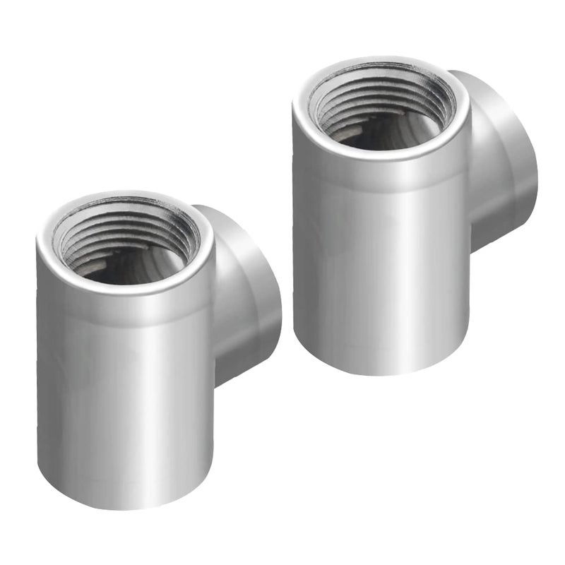 BXQINLENX فضي كروم G 1/4" ملحق ثلاثي الاتجاهات لنظام تبريد المياه للكمبيوتر (4 قطع) - Image 5